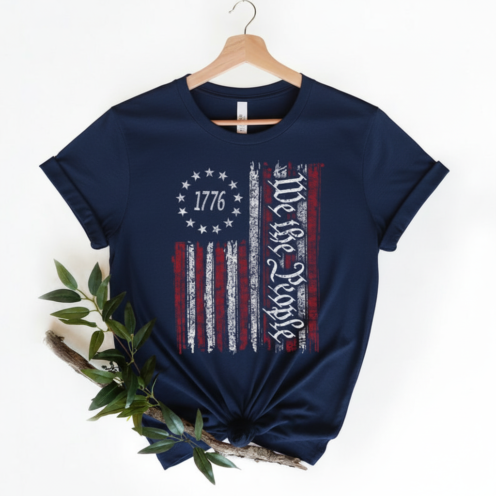 We The People Shirt Patriotic Shirts For Women Man Vintage Usa Flag Shirt 1776 Flag T Shirt History Shirt Labor Day Shirt