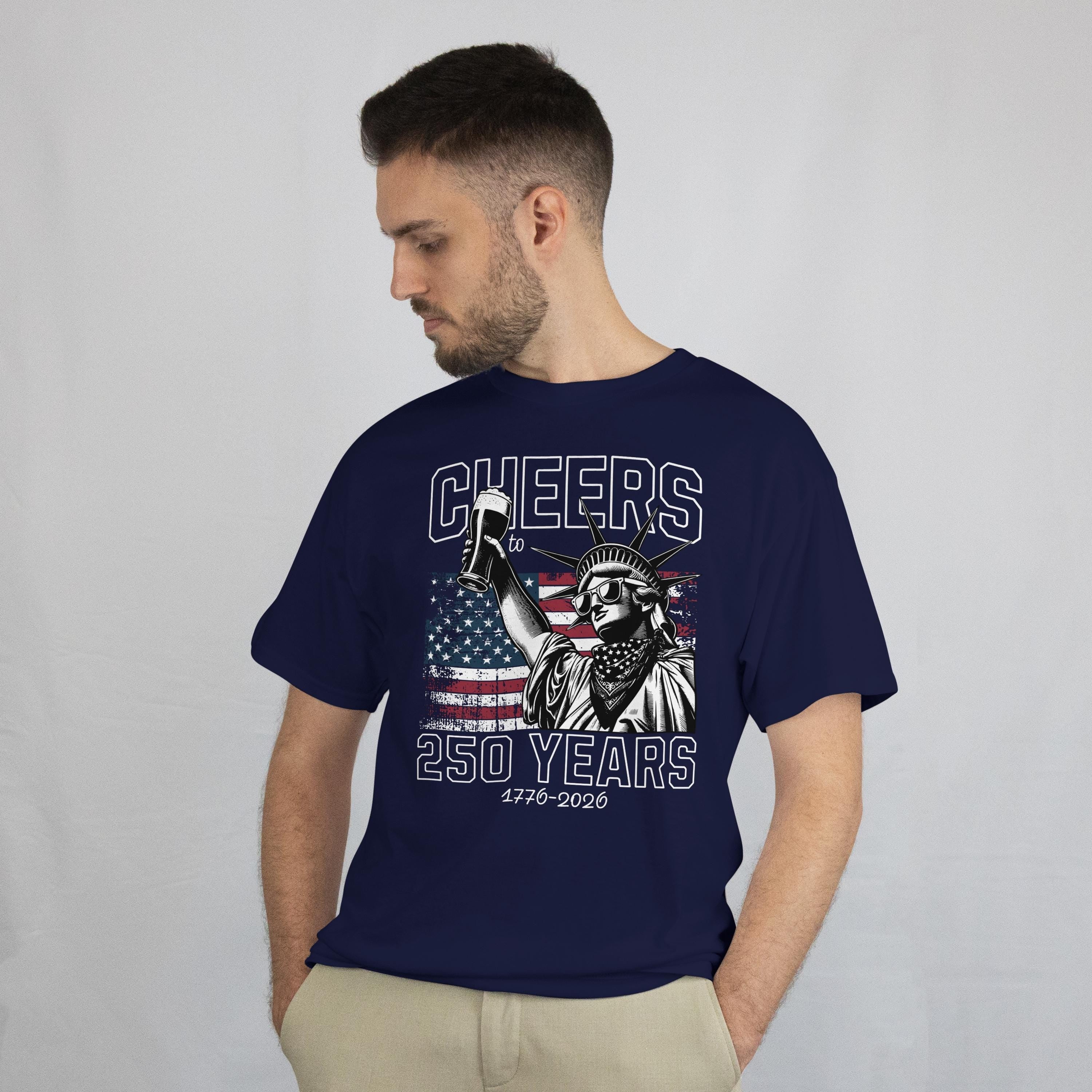 250th Anniversary Shirt Cheers To 250 Years T Shirt Funny Statue Of Liberty Drinking Tee Vintage Us Flag America 1776 Patriotic Outfit