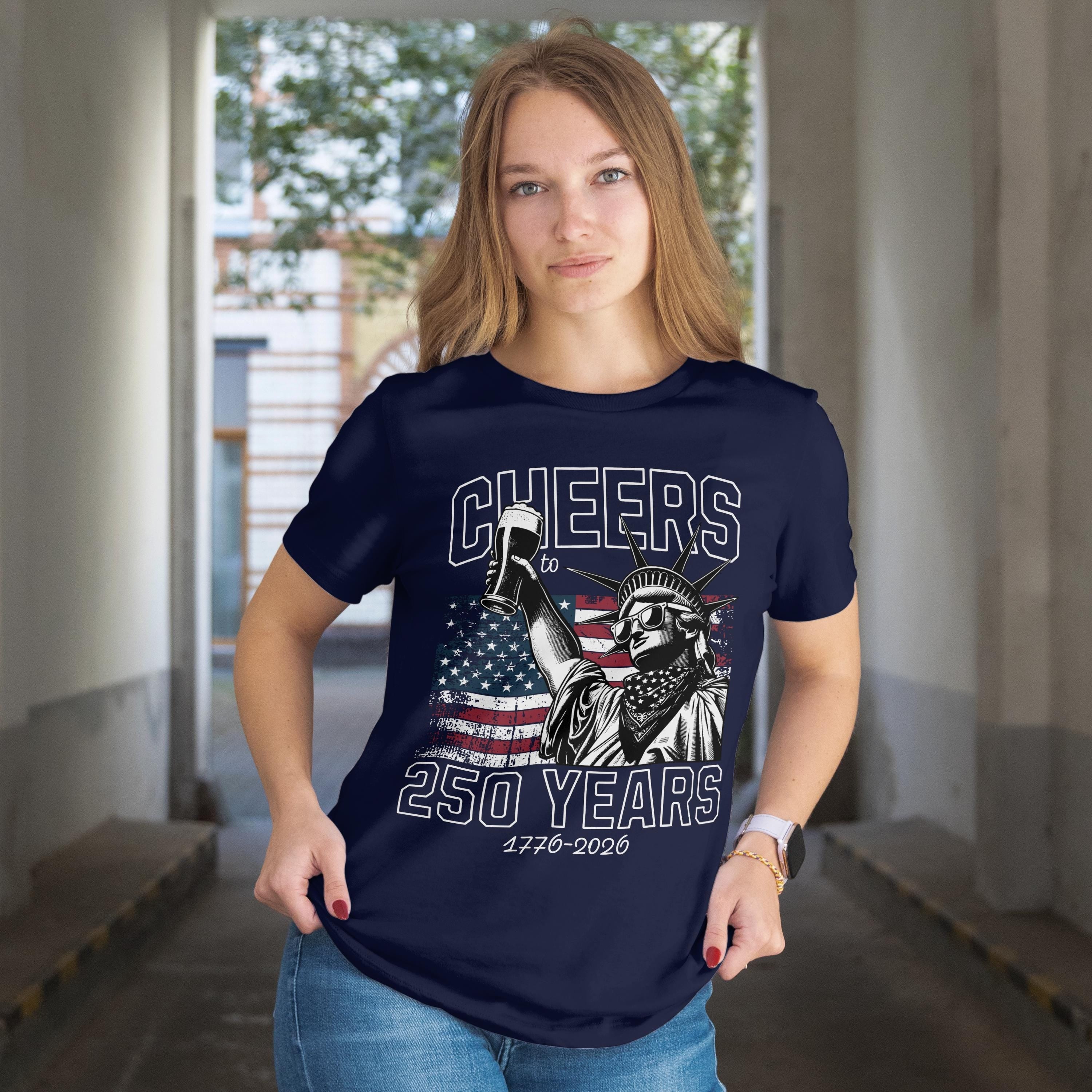 250th Anniversary Shirt Cheers To 250 Years T Shirt Funny Statue Of Liberty Drinking Tee Vintage Us Flag America 1776 Patriotic Outfit