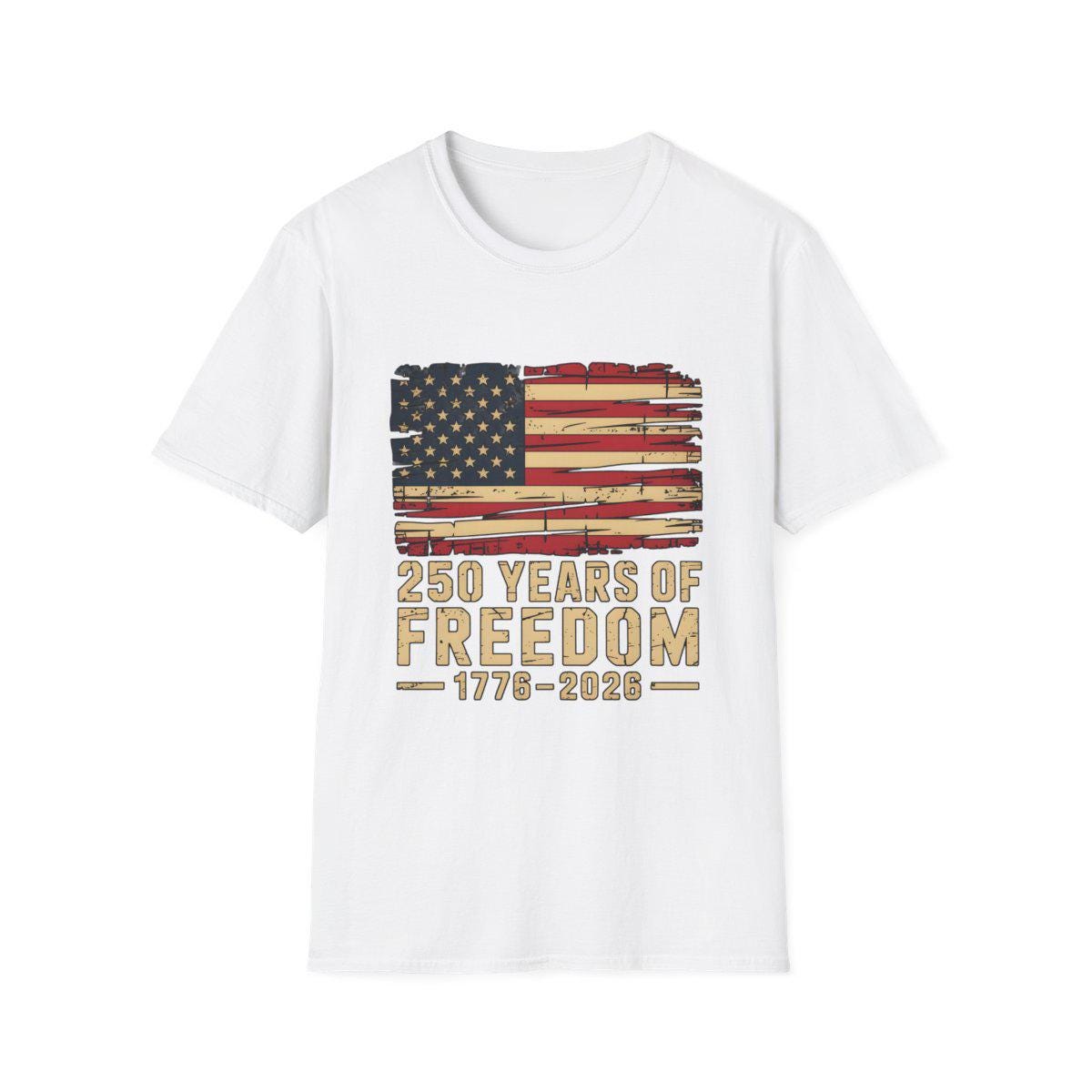 Usa Flag 250 Years Of Freedom Shirt Distressed Us Flag T Shirt Patriotic 1776 2026 America Anniversary Tee 4th Of July Independence Day