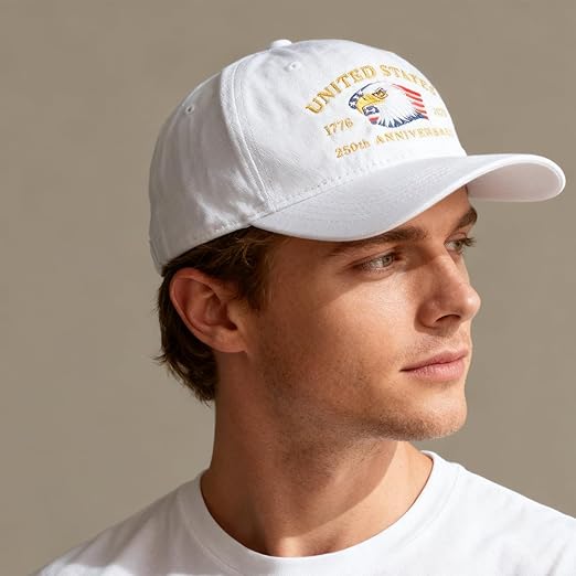 Eagle Usa 250th Anniversary Hat Adjustable United States Patriotic Cap For 250th Celebrationvintage Washed Baseball Cap