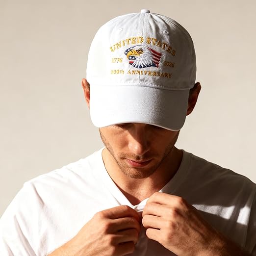 Eagle Usa 250th Anniversary Hat Adjustable United States Patriotic Cap For 250th Celebrationvintage Washed Baseball Cap