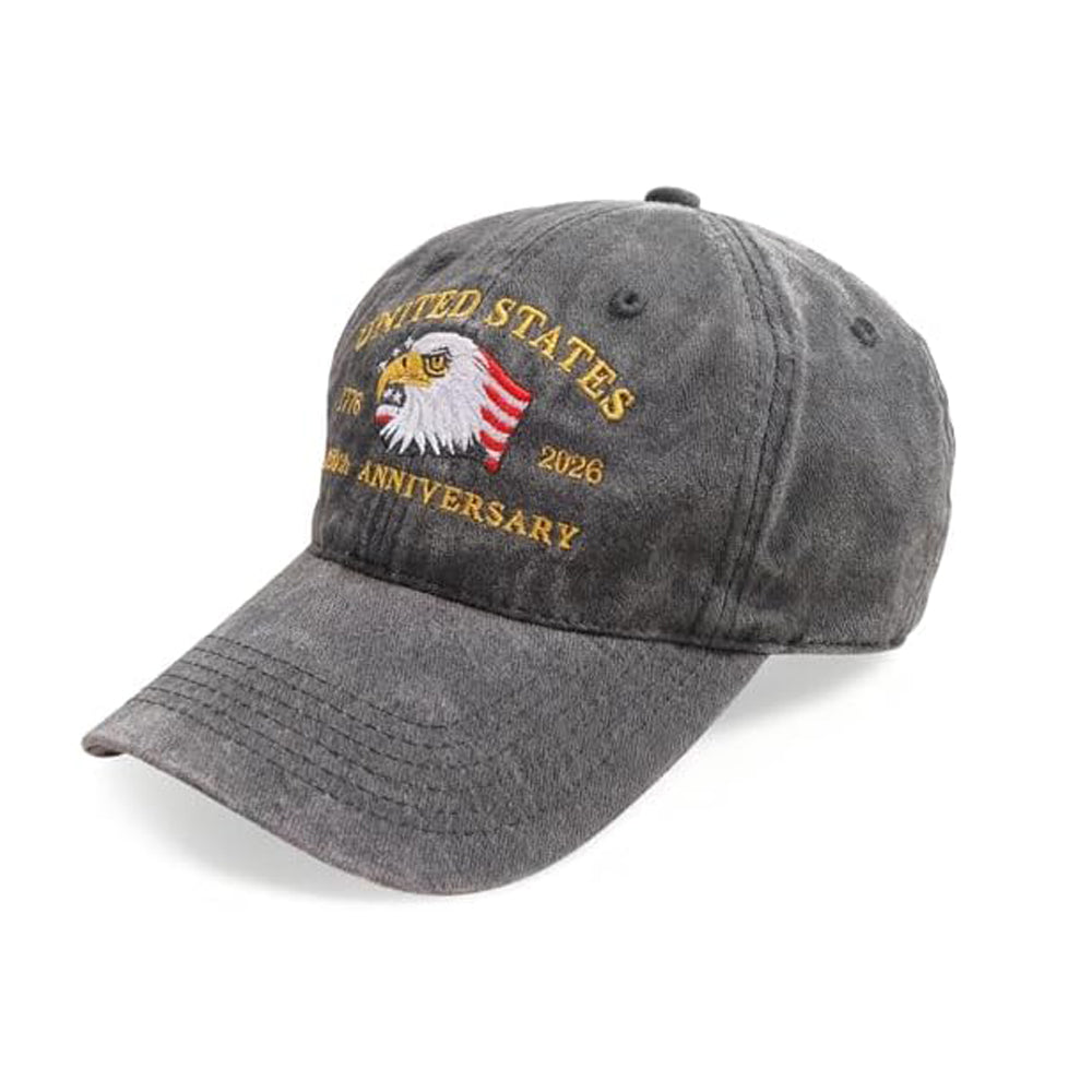 Eagle Usa 250th Anniversary Hat Adjustable United States Patriotic Cap For 250th Celebrationvintage Washed Baseball Cap