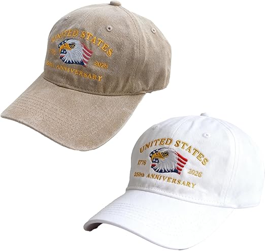 Eagle Usa 250th Anniversary Hat Adjustable United States Patriotic Cap For 250th Celebrationvintage Washed Baseball Cap