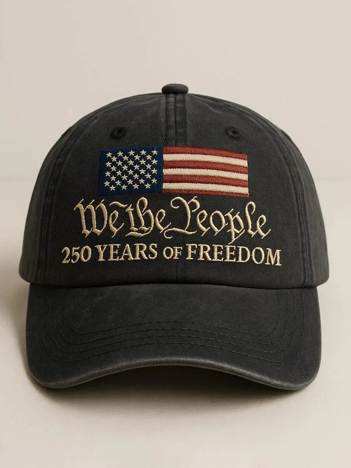 We The People 250th Years Freedom Embroidered Hat United States 250th Anniversary 1776 2026 Vintage Washed Usa Dad Cap For Men Women