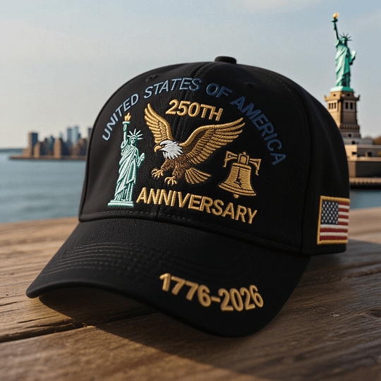 Eagle Liberty United States 250th Anniversary Hat 250th Years Freedom Embroidered Hat United States 250th Anniversary 1776 2026 Vintage Washed Usa Dad Cap For Men Women