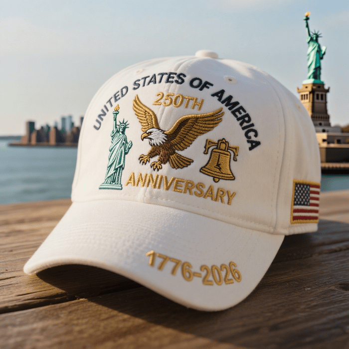 Eagle Liberty United States 250th Anniversary Hat 250th Years Freedom Embroidered Hat United States 250th Anniversary 1776 2026 Vintage Washed Usa Dad Cap For Men Women