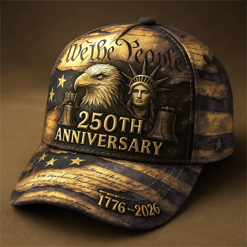Us 250th Anniversary All Over Prints Classic Cap Celebrating 250 Years Of America 1776 2026 Adjustable Patriotic Design