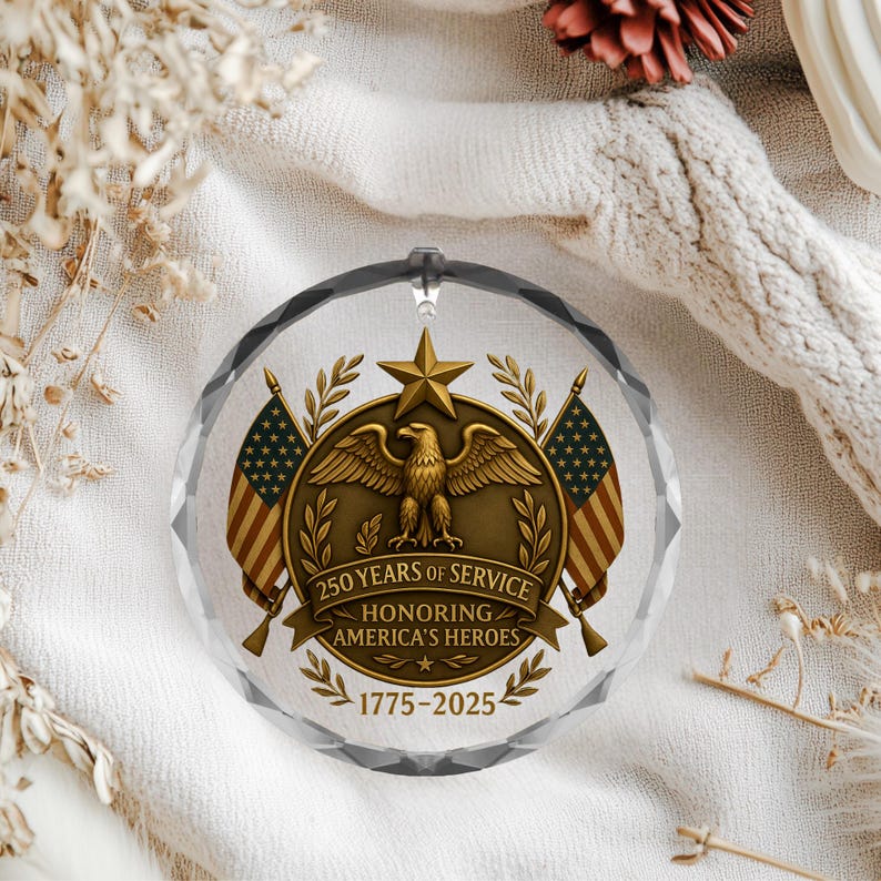 250th Anniversary Military Ornament Honoring 250 Years Of American Service Patriotic Gift