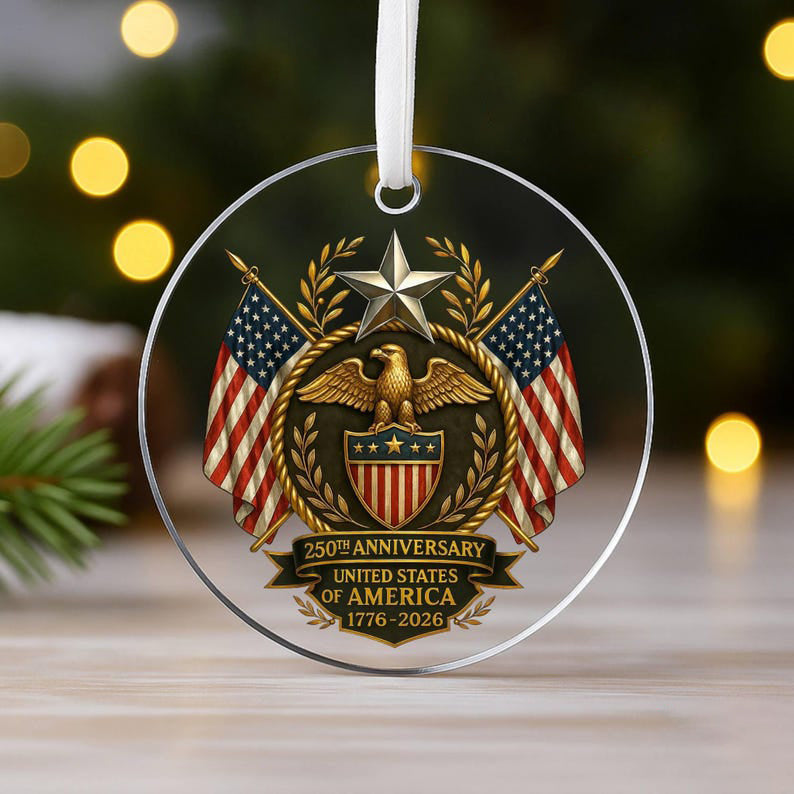250th Anniversary Usa 250th Celebration Ornament Military Veteran Keepsake Patriotic Christmas Ornament Gift For Veteran Dad Or Soldier