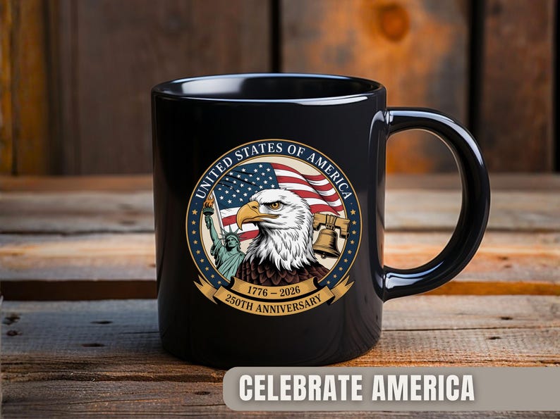 America 250th Anniversary Coffee Mug 1776 2026 United States Semiquincentennial Celebration Patriotic Veteran Gift Made In The Usa
