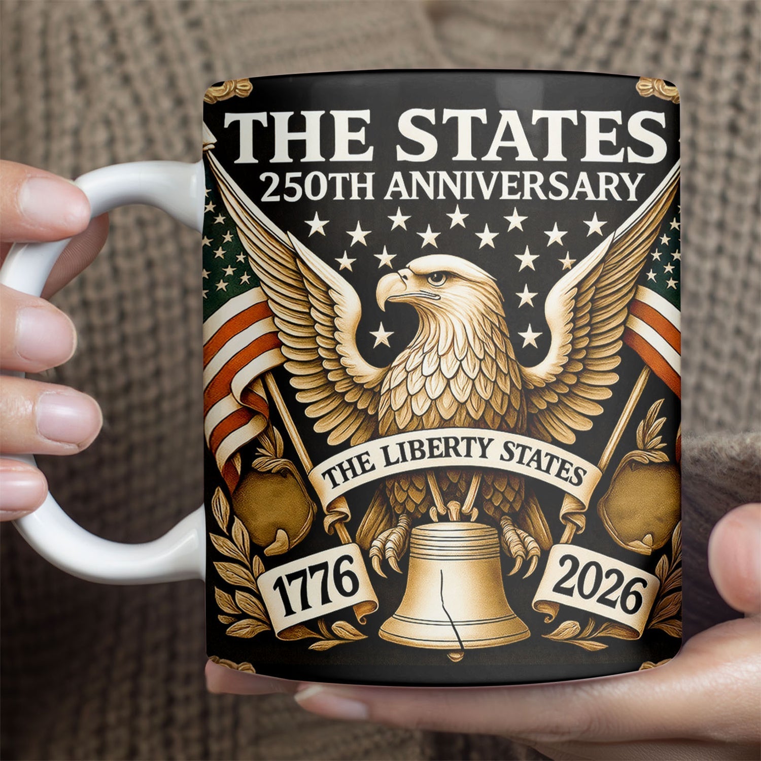 Usa 250 Years Anniversary Mug American Independence 1776 2026 Patriotic 4th Of July White Mug