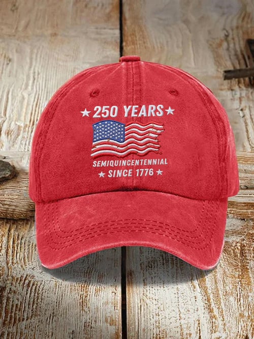 250th Anniversary Vintage Washed Cap American Independence 1776 2026 Patriotic 4th Of July