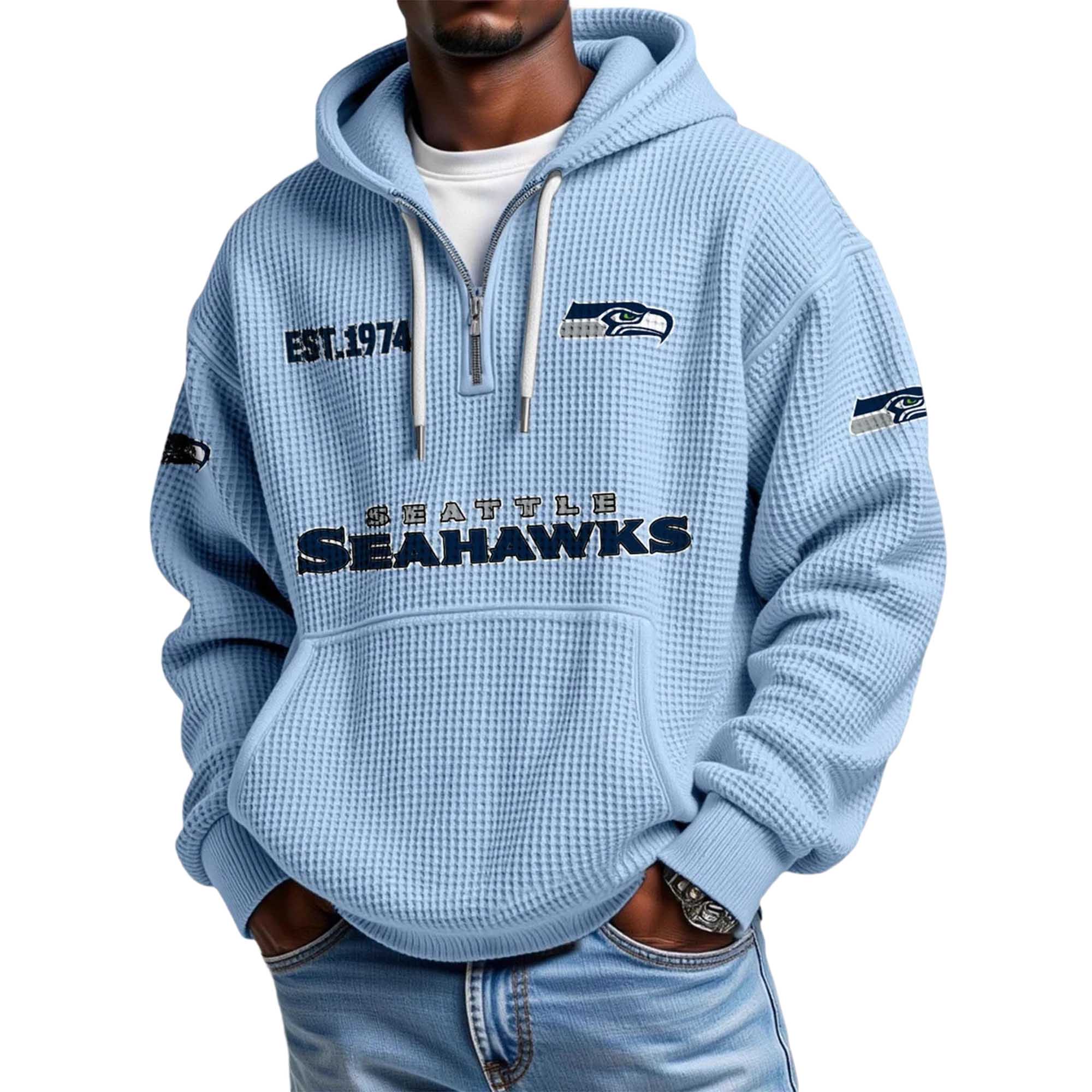 Seattle Seahawks Quarter Zip Hoodie