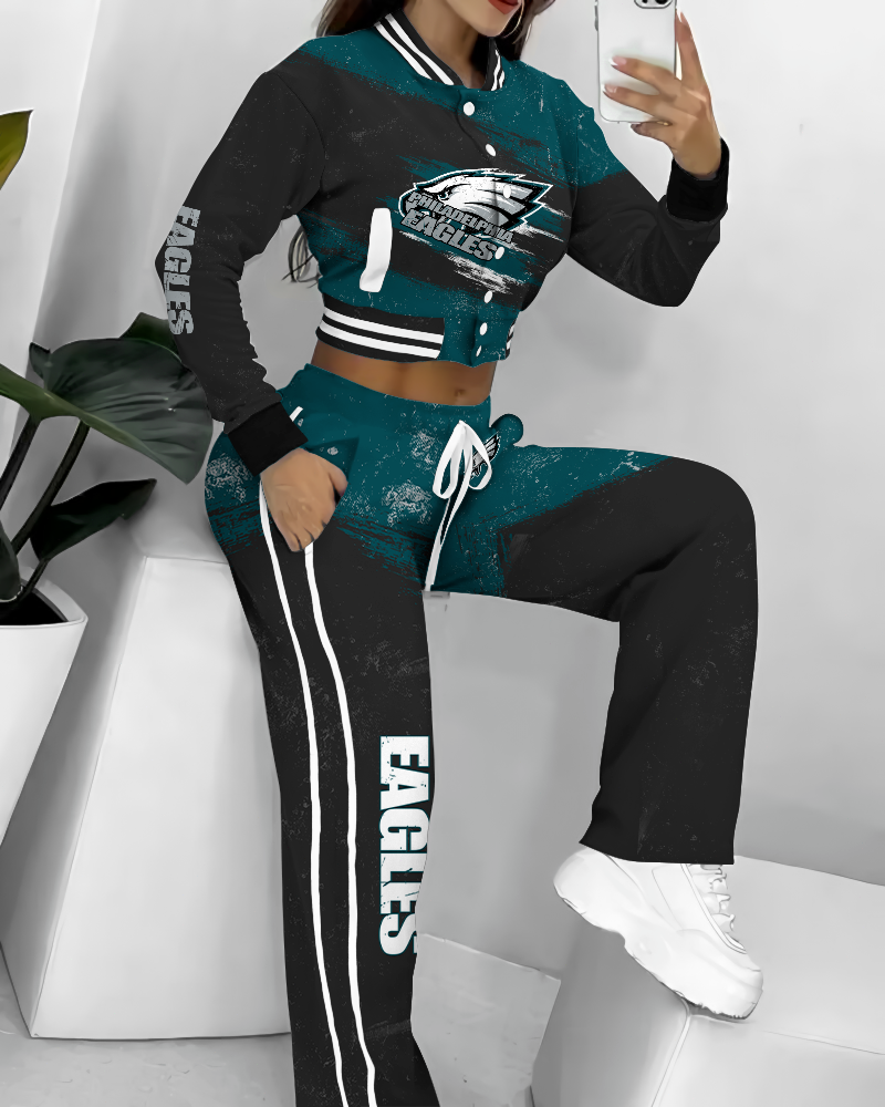 Philadelphia Eagles 3D Printed Varsity Jacket Set