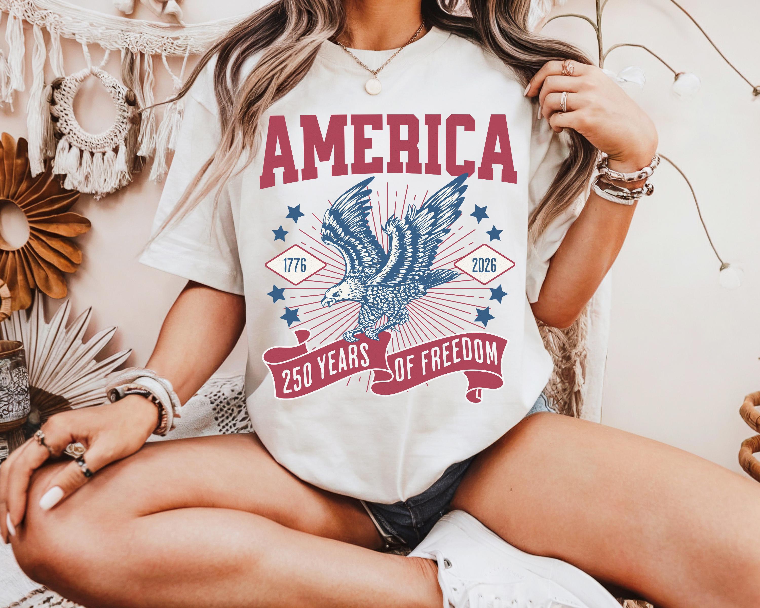 America 250 Anniversary T Shirts Patriotic Bald Eagle Tshirt 250th Anniversary Of Usa Shirt 250th Birthday America 250 Years Of Freedom
