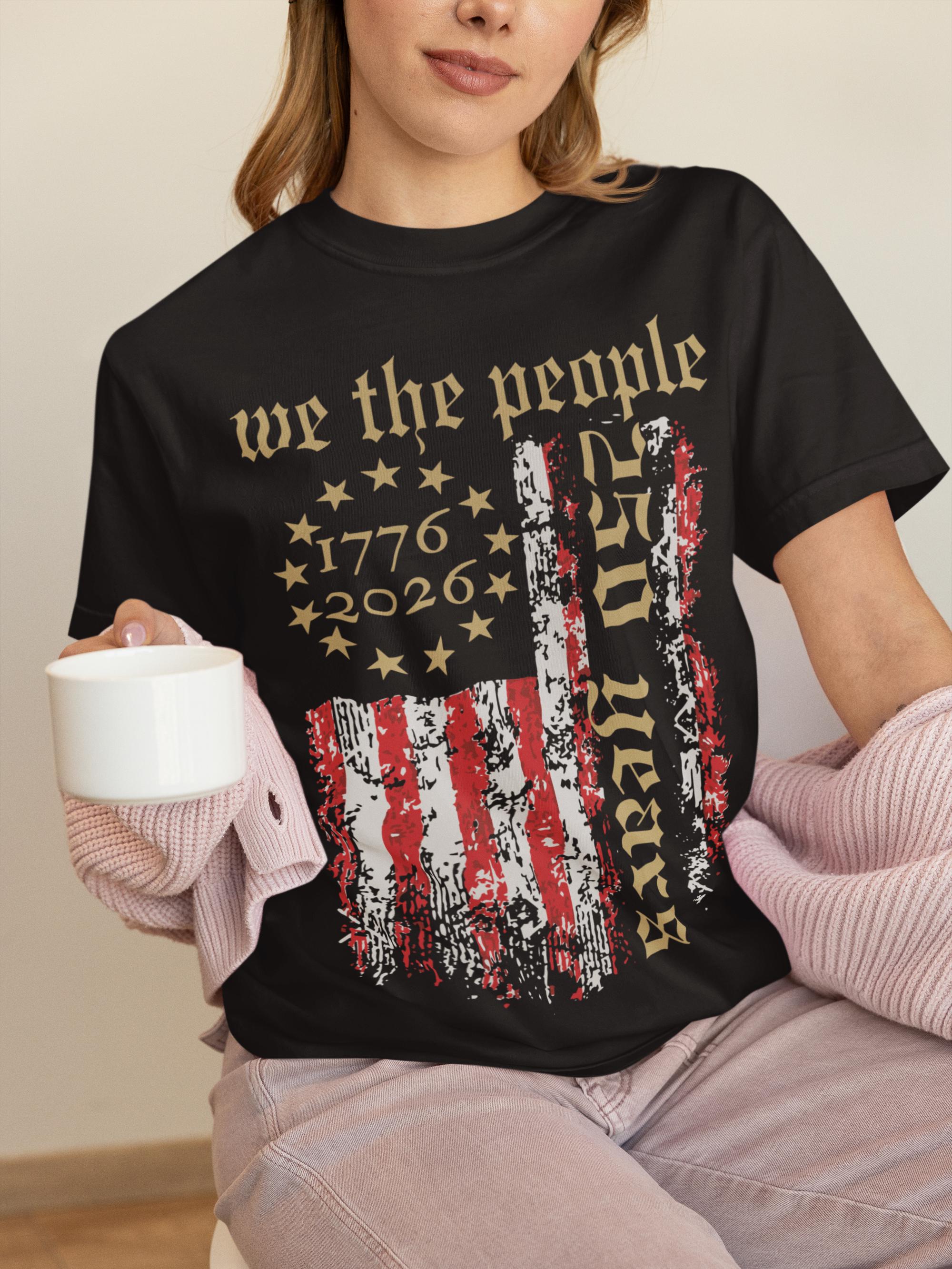 Usa 250th Anniversary Comfort Colors Shirt Distressed American Flag Tee
