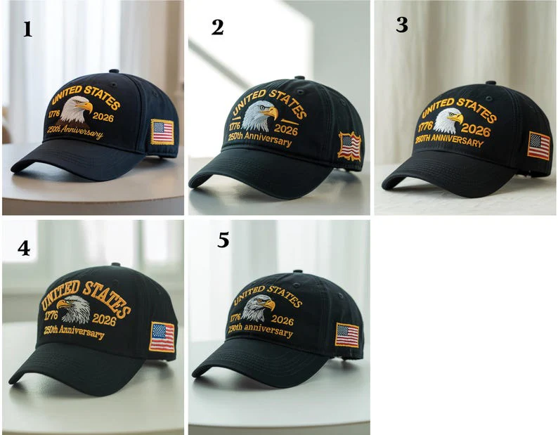 Embroidered Usa 250th Anniversary Cap American Eagle Cap Patriotic Hat 250th Anniversary Embroidered Baseball Us Tribute Retro Cap