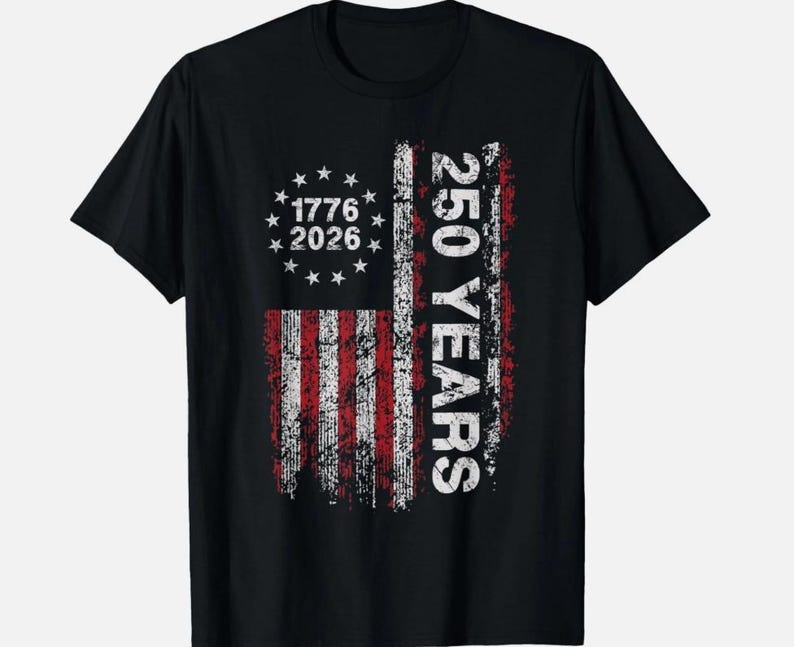 America 250th Birthday T-Shirt, US Flag, We The People