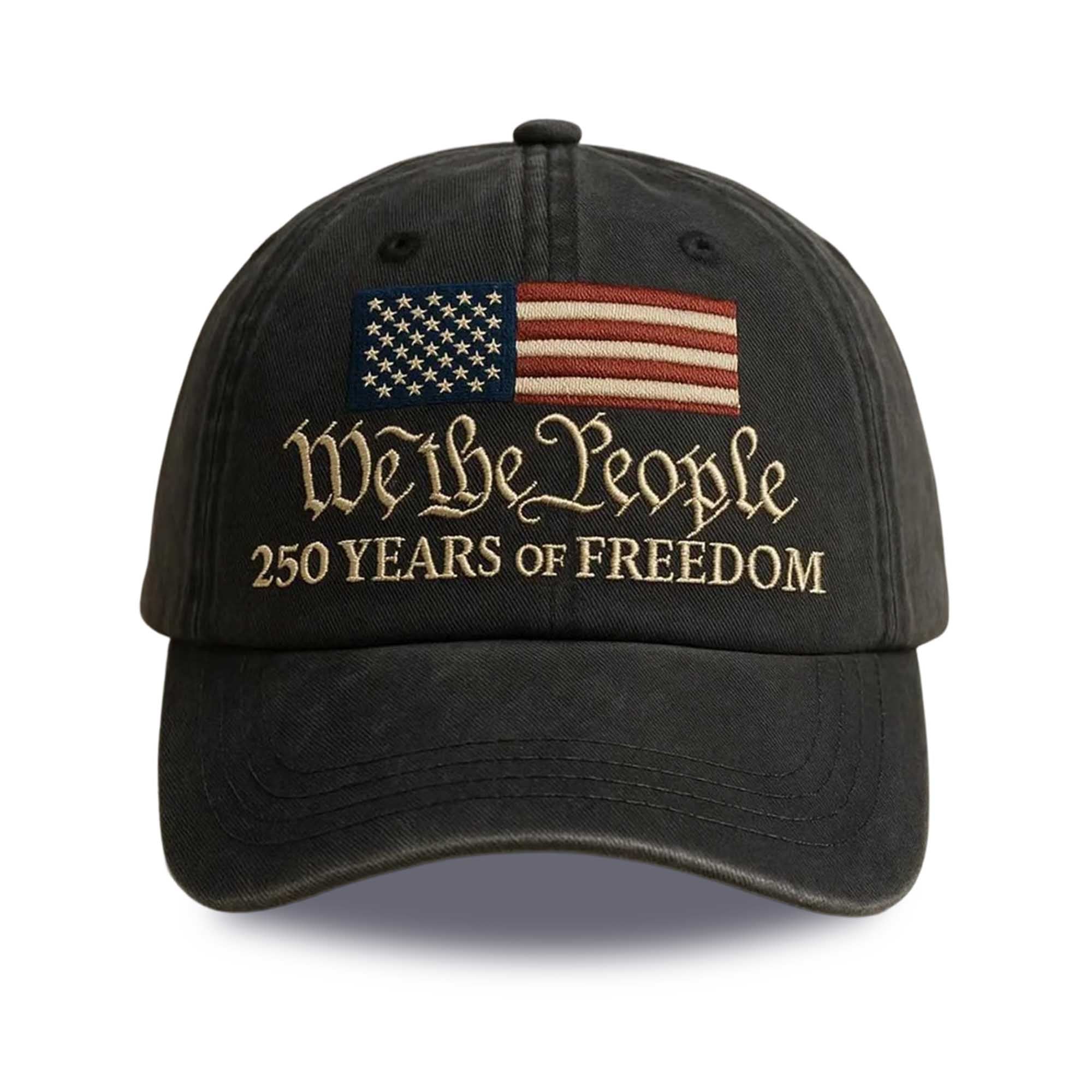 We The People 250th Years Freedom Embroidered Hat United States 250th Anniversary 1776 2026 Vintage Washed Usa Dad Cap For Men Women