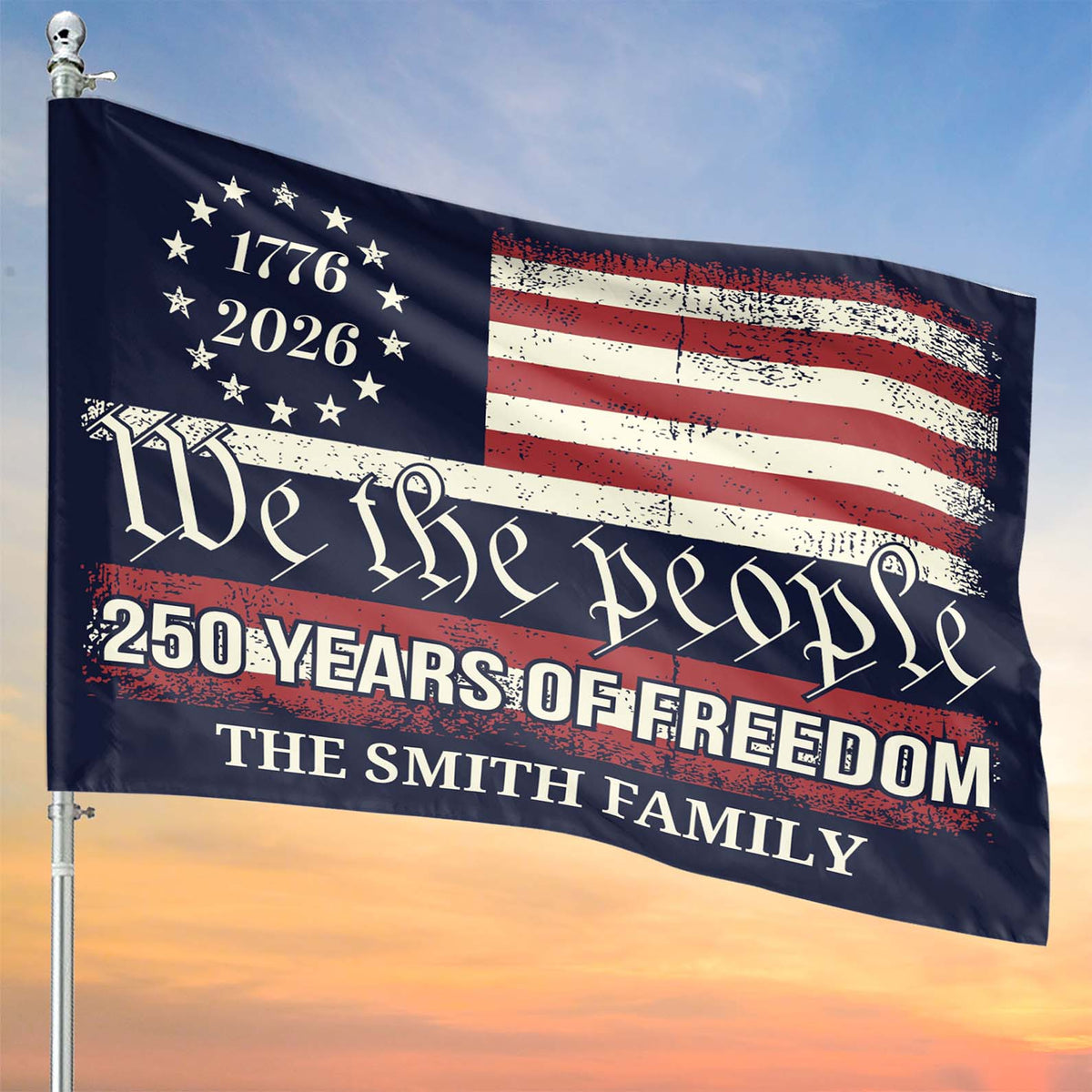 Personalized 250 Years Of Freedom Flag  Happy 250th Birthday Usa Flag  America 250th Anniversary Flag  Patriotic 4th Of July House Flag Garden Flag