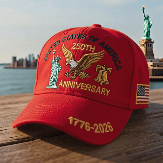 Eagle  Liberty United States 250th Anniversary Hat 250th Years Freedom Embroidered Hat United States 250th Anniversary 1776 2026 Vintage Washed Usa Dad Cap For Men Women