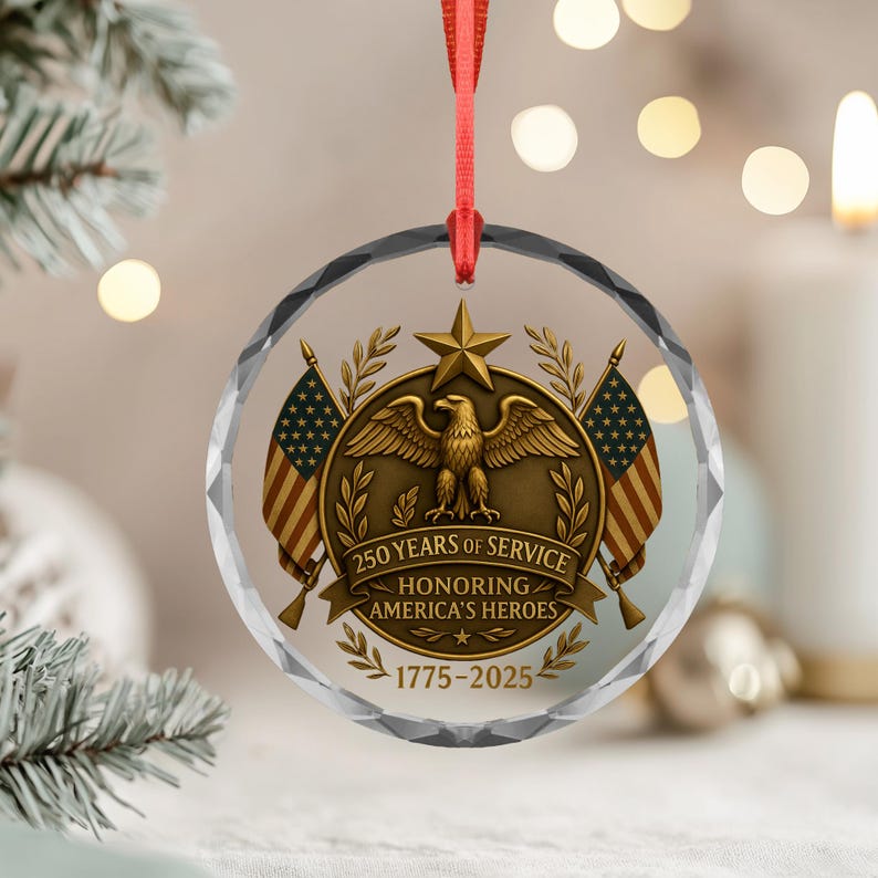 250th Anniversary Military Ornament Honoring 250 Years Of American Service Patriotic Gift