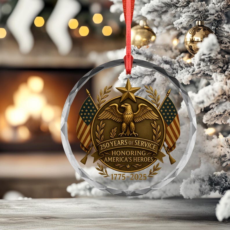 250th Anniversary Military Ornament Honoring 250 Years Of American Service Patriotic Gift