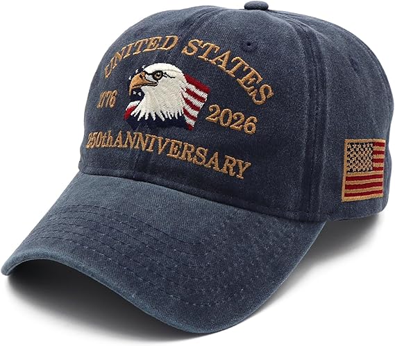 United States 250th Anniversary Hat Usa Baseball Cap 1776 2026 American Eagles Hat Patriotic Embroidered Hats For Men Women
