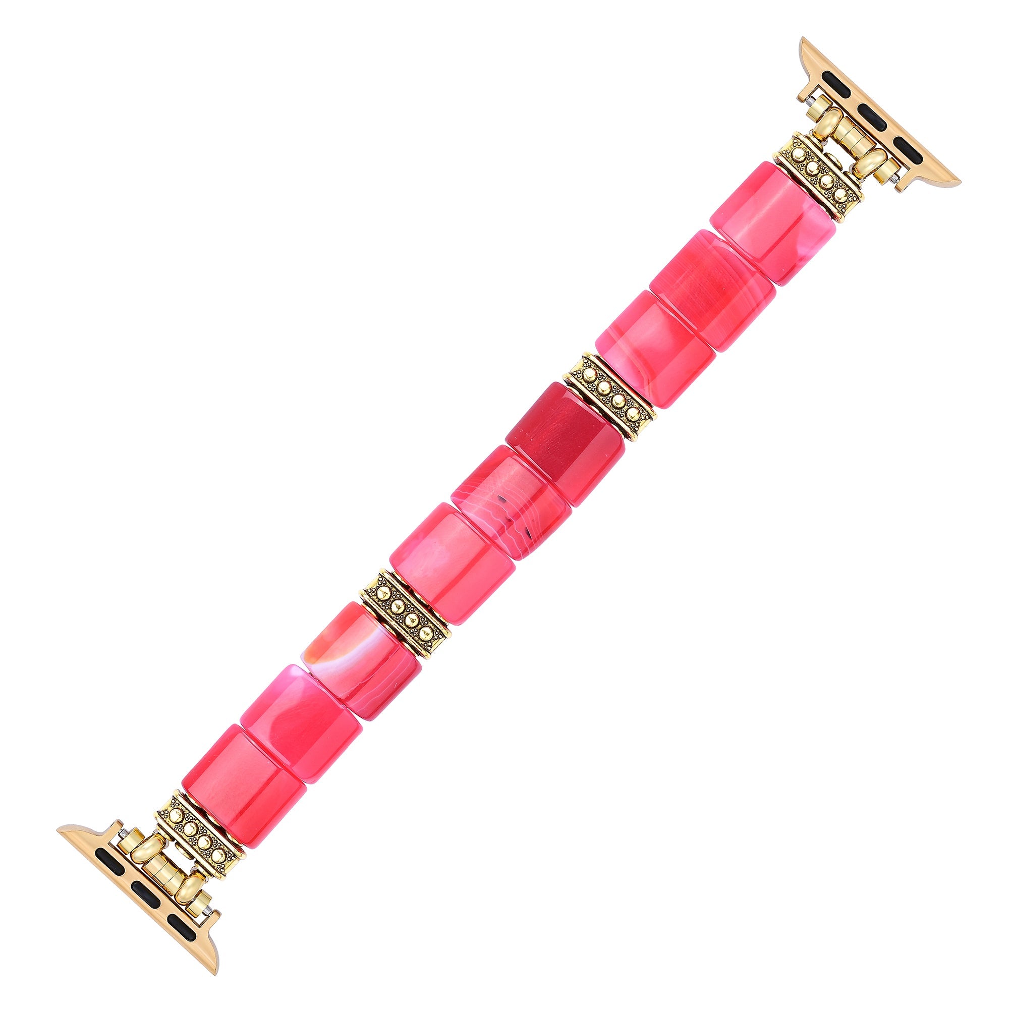 Ruby Essence Agate Stretch Apple Watch Strap