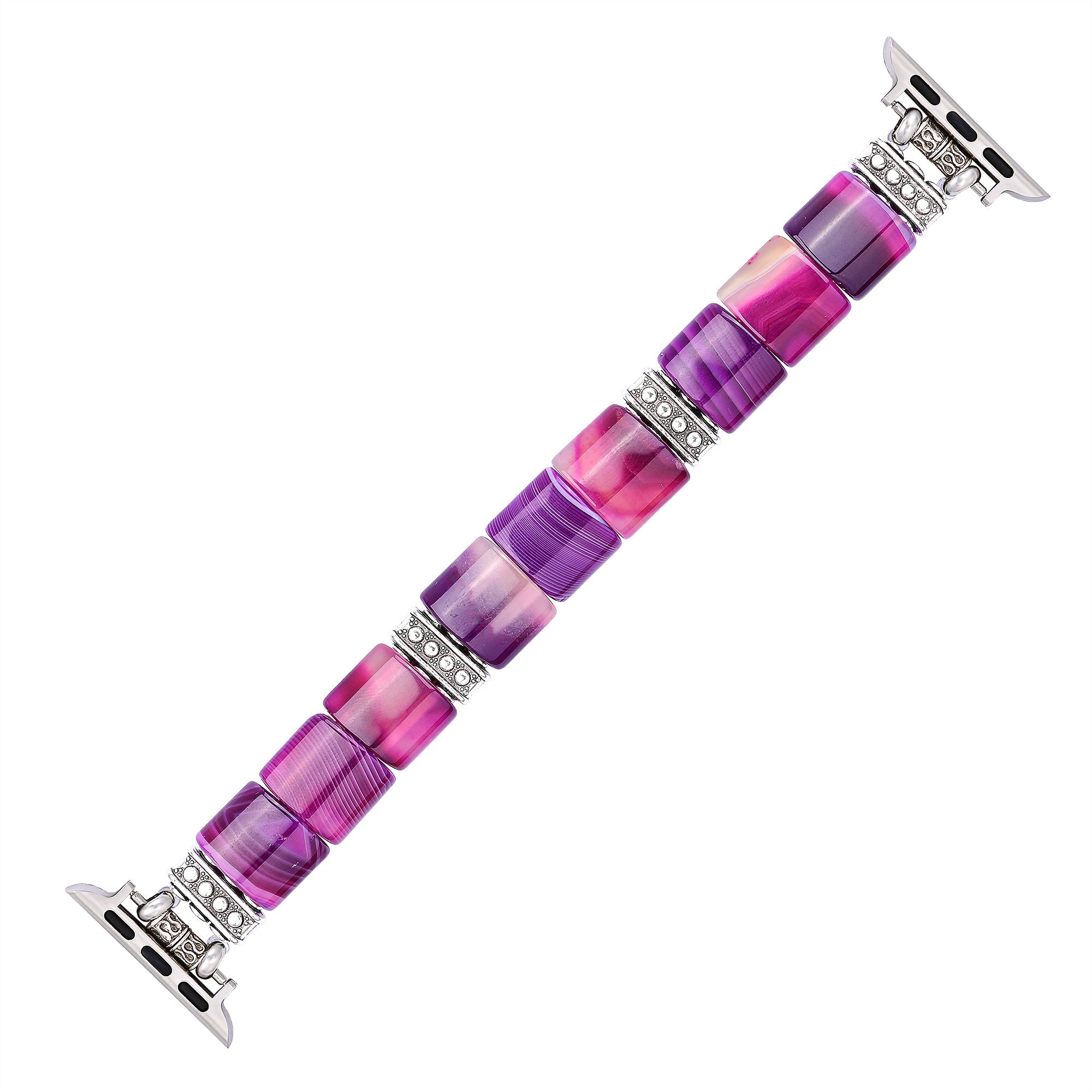 Amethyst Aura Agate Stretch Apple Watch Strap