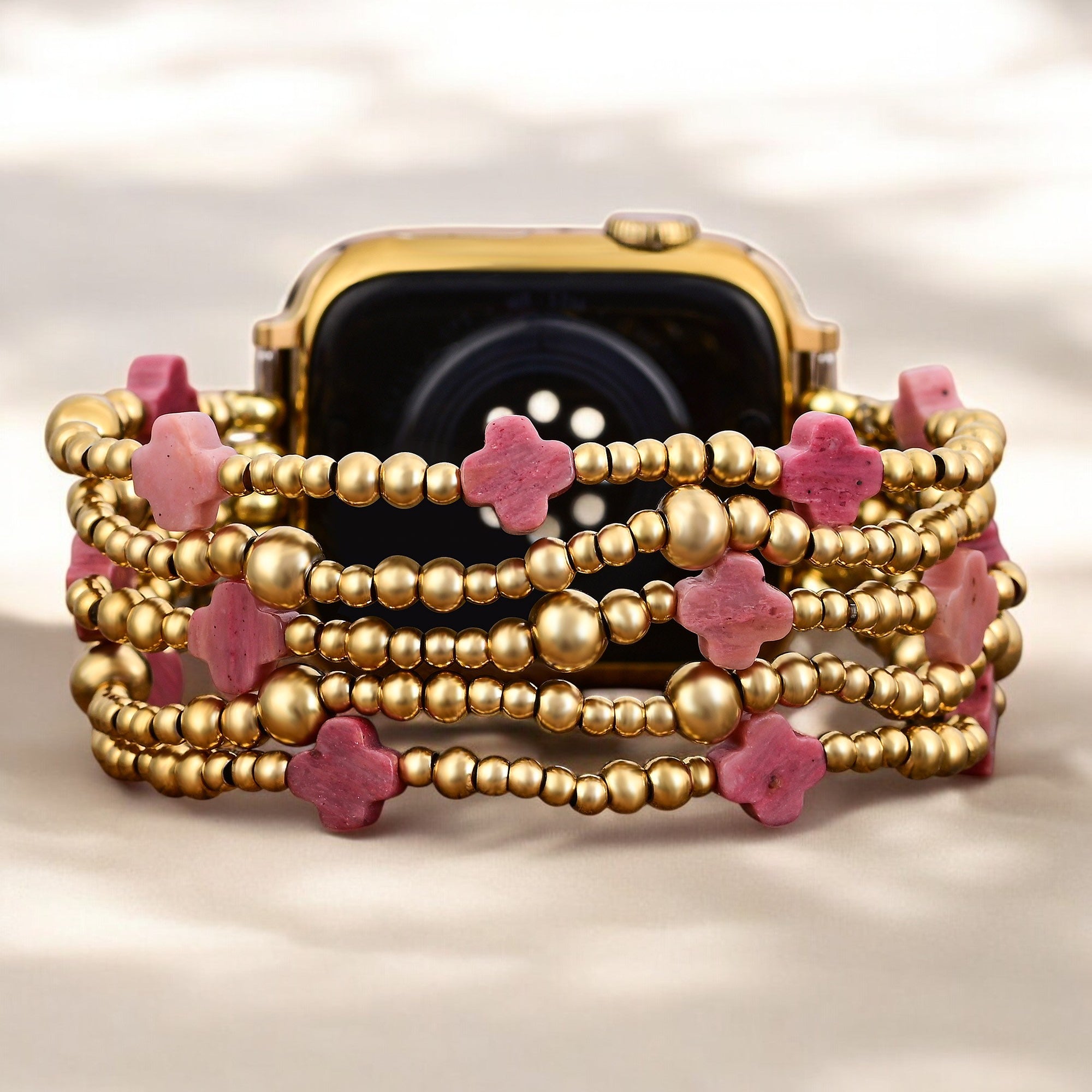 Ruby Aura Cross Stretch Apple Watch Strap
