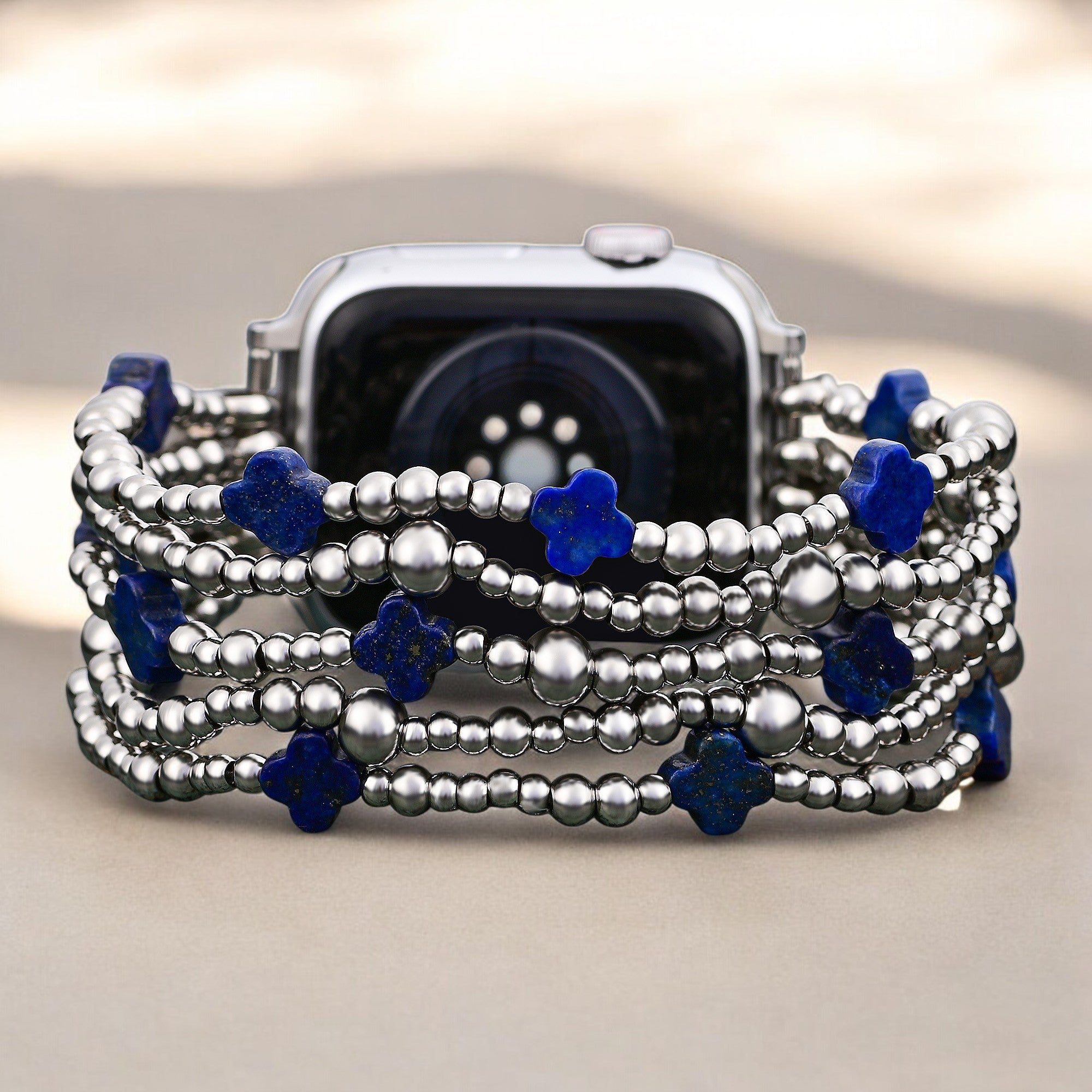 Lapis Divine Cross Stretch Apple Watch Strap