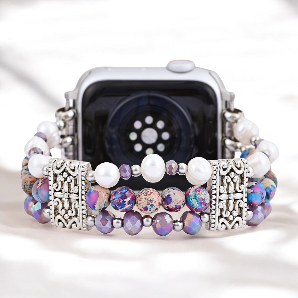 Artisanal Jasper Oasis Stretch Apple Watch Strap