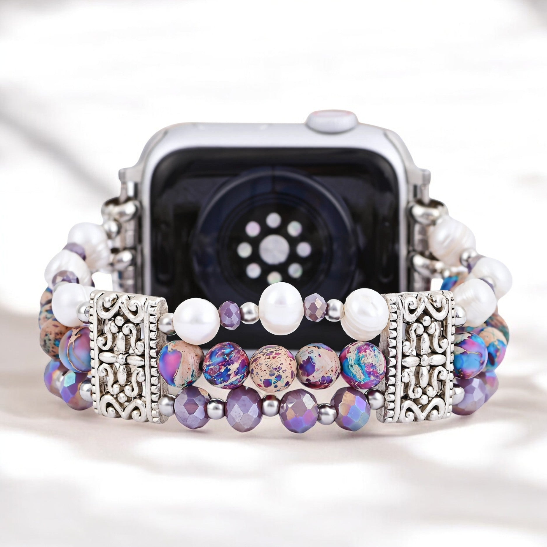 Artisanal Jasper Oasis Stretch Apple Watch Strap