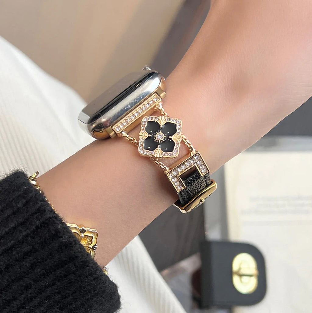 Glitter Leather Strap