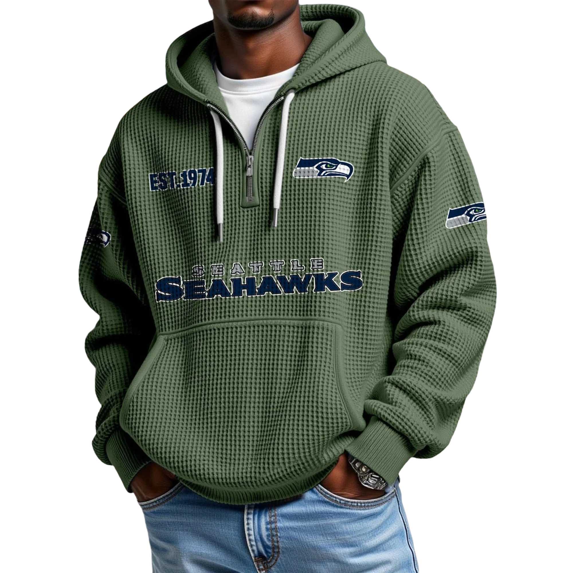 Seattle Seahawks Quarter Zip Hoodie