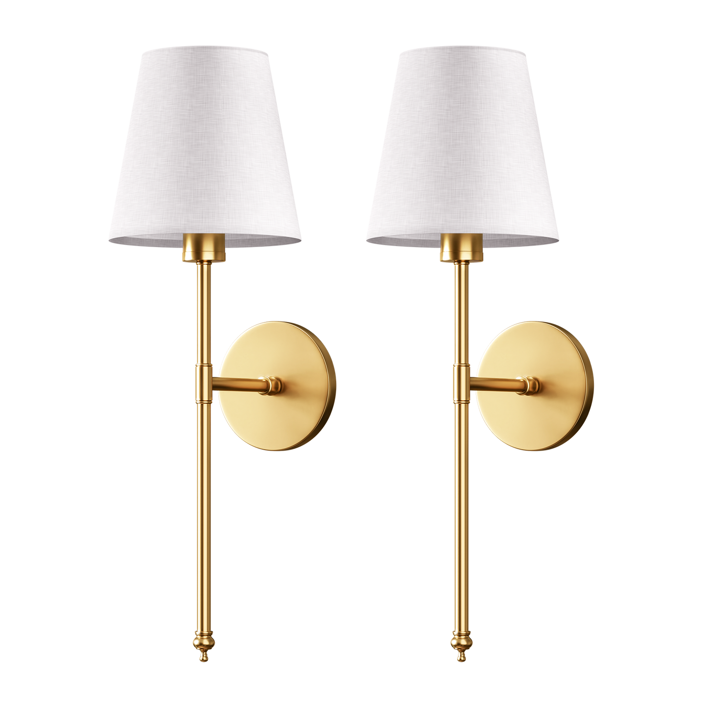 WIRELESS WALL SCONCES (SET OF 2 + 2 BULBS FREE)