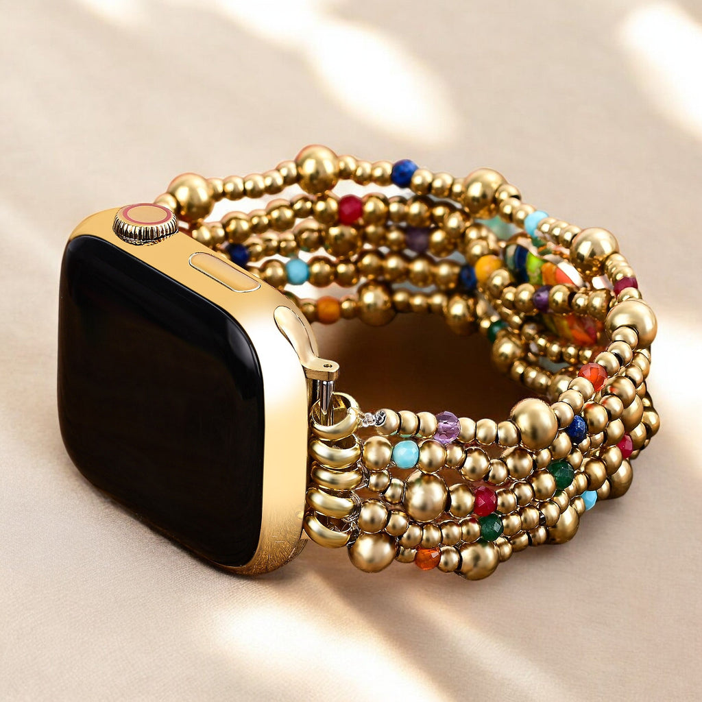 Golden Essence Heart Stretch Apple Watch Strap