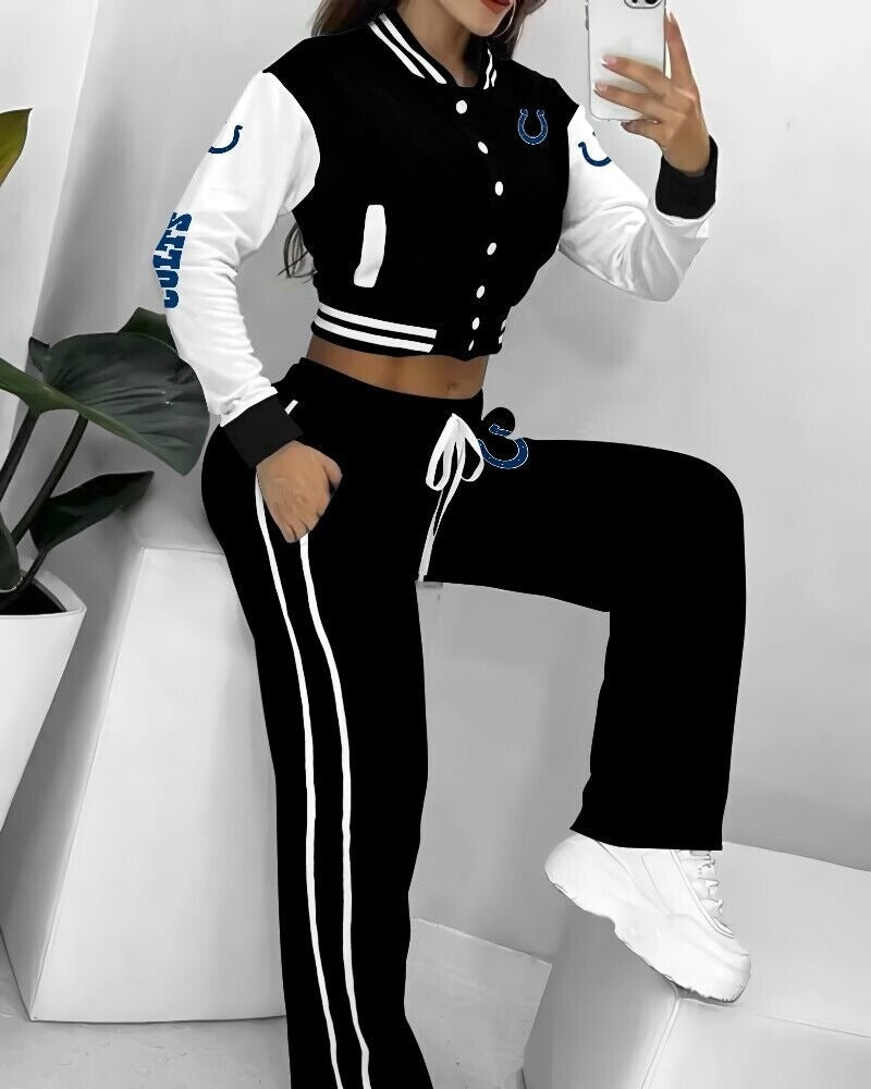 Indianapolis Colts 3D Printed Varsity Jacket Set