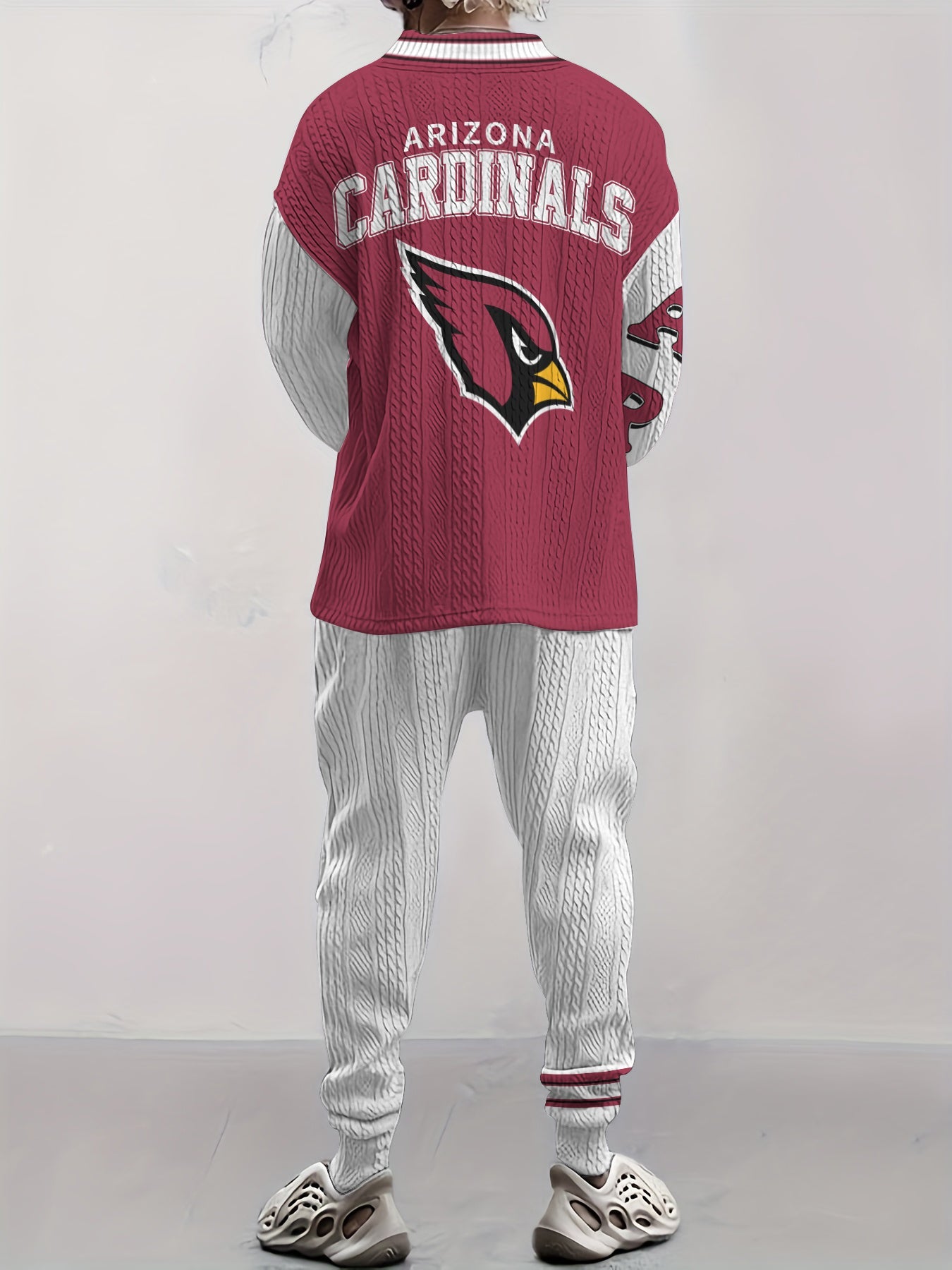 Arizona Cardinals  Classic All-Season Long Sleeve V-Neck Pullover Sweater