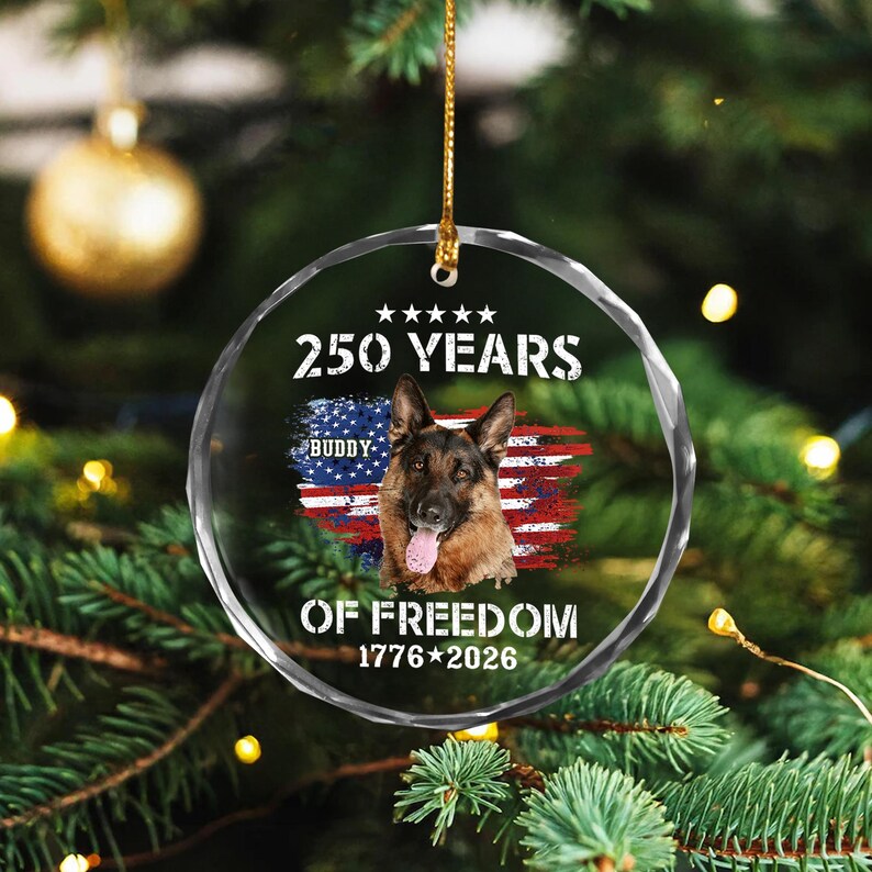 250 Years of America Patriotic Christmas Ornament, 1776-2026 Liberty Bell Keepsake, Independence Day,Limited Edition Semiquincentennial Gift