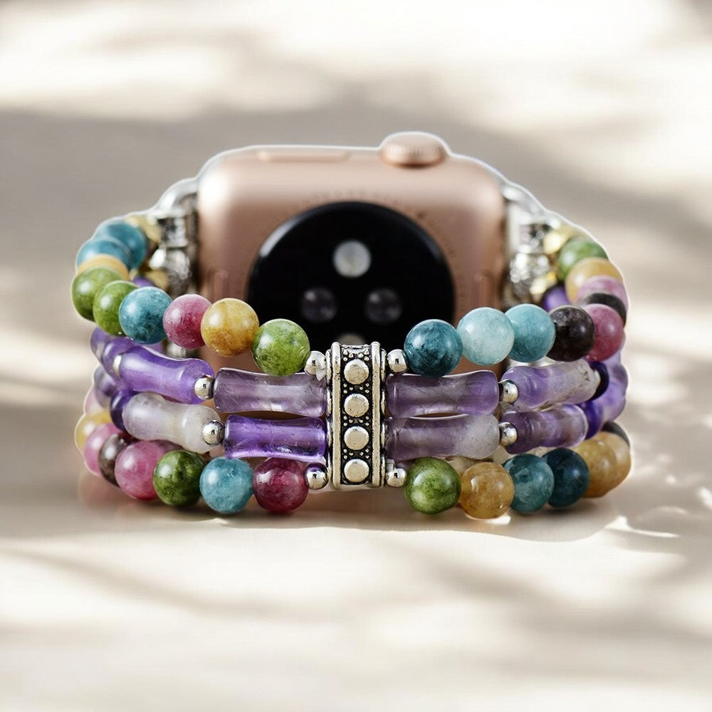 Mosaic Amethyst Stretch Apple Watch Strap