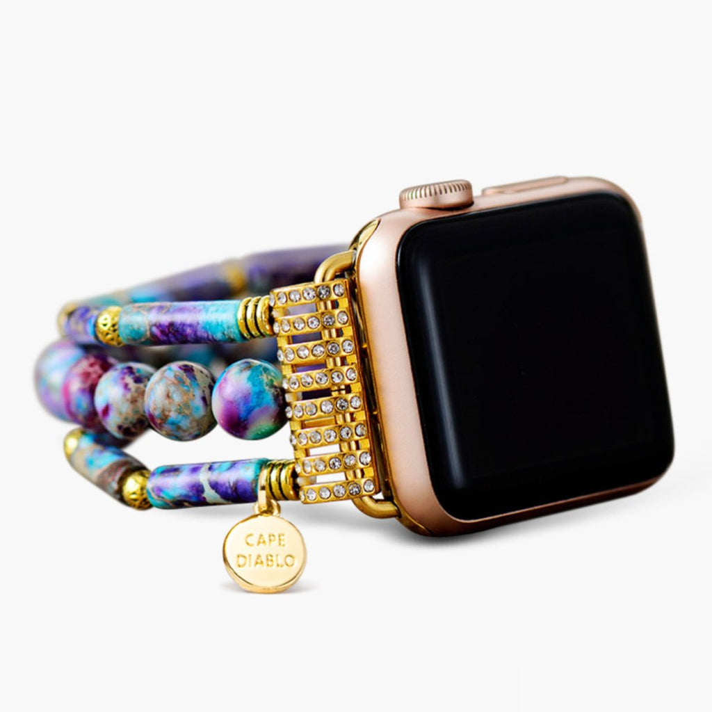 Periwinkle Jasper Stretch Apple Watch Strap